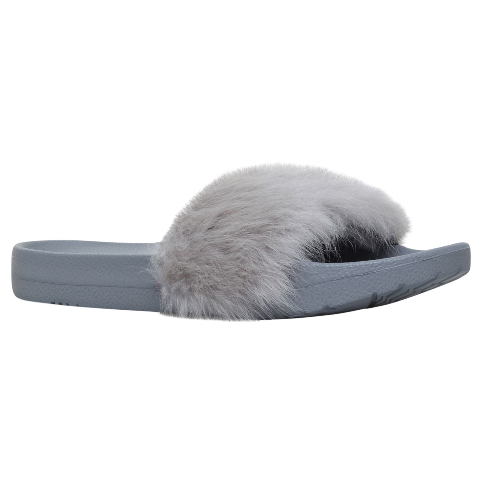 UGG Royale Sheepskin Slider Sandals, Grey, 4