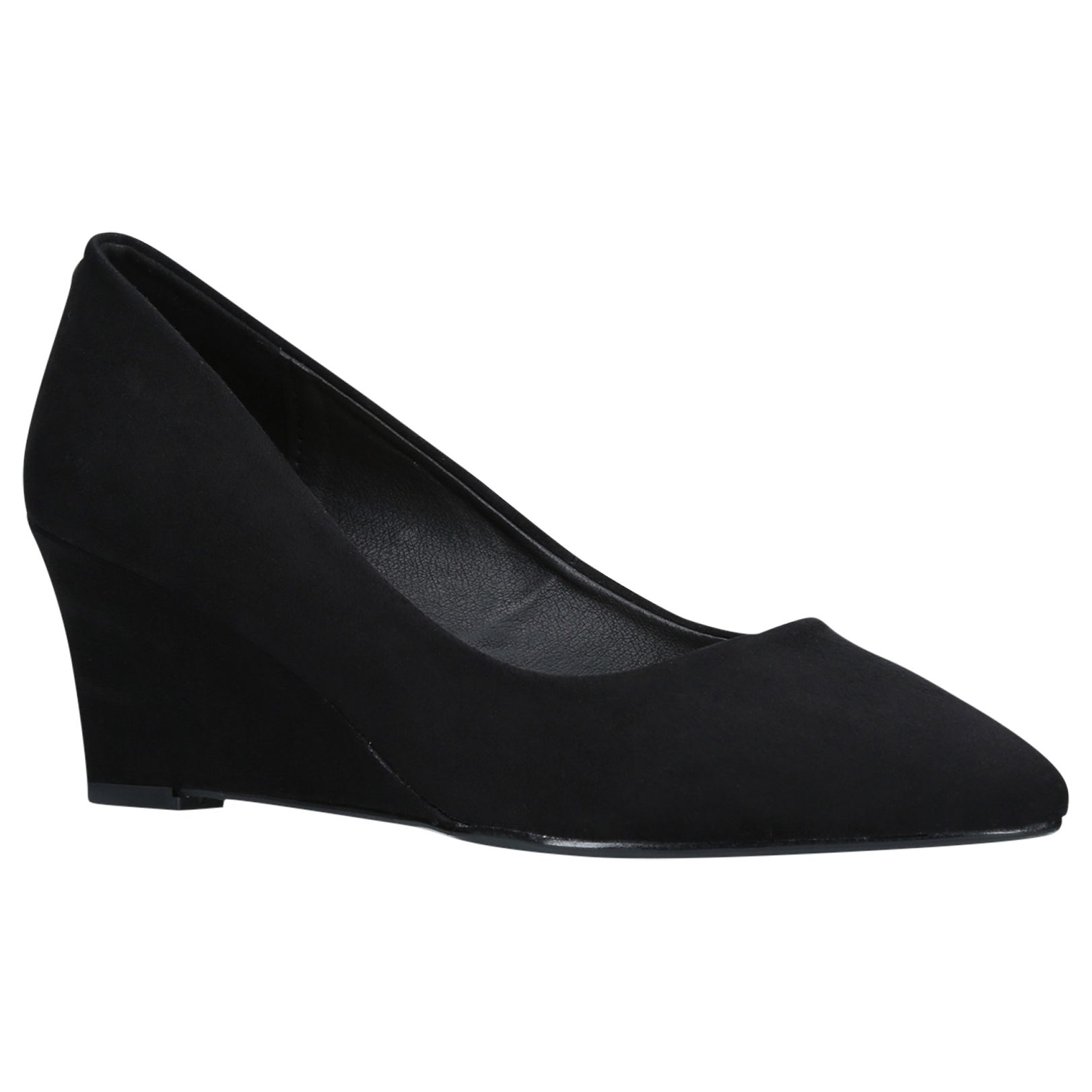 Carvela Kaden Wedge Heel Court Shoes, Black at John Lewis & Partners