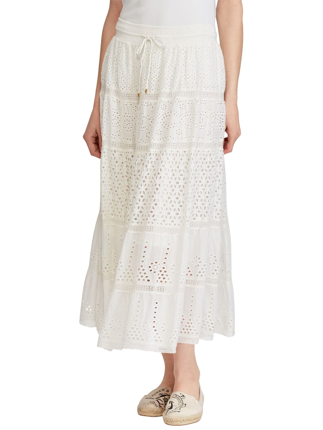 ralph lauren white maxi skirt