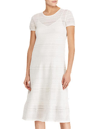 Lauren Ralph Lauren Pachika A-Line Sweater Dress, White