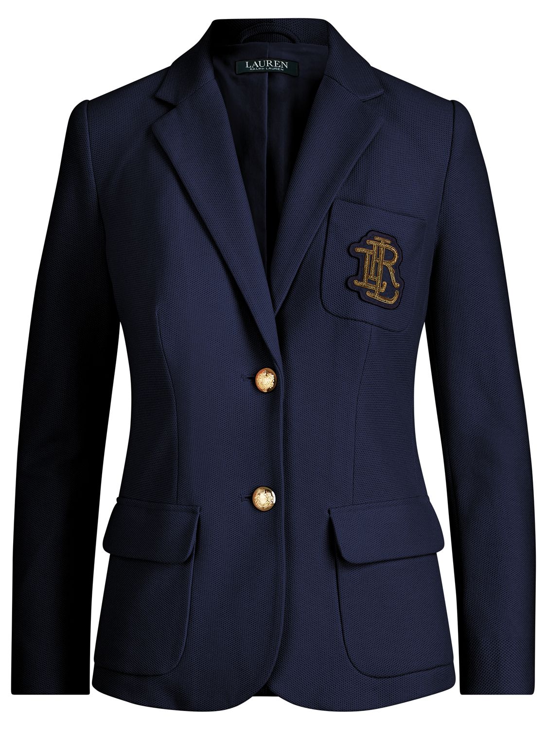 polo blazer with crest