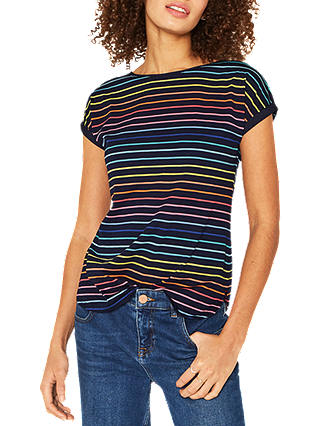 Oasis Rainbow Slub T-Shirt Multi/Blue