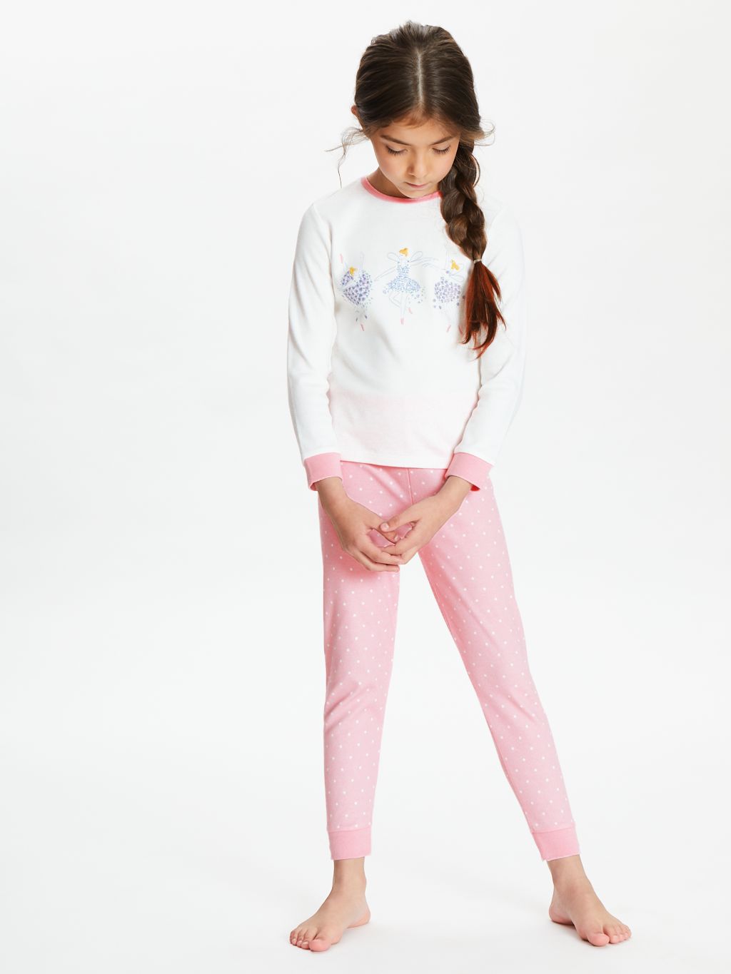 John Lewis & Partners Girls' Floral Fairies Pyjamas, Pack of 2, Pink ...