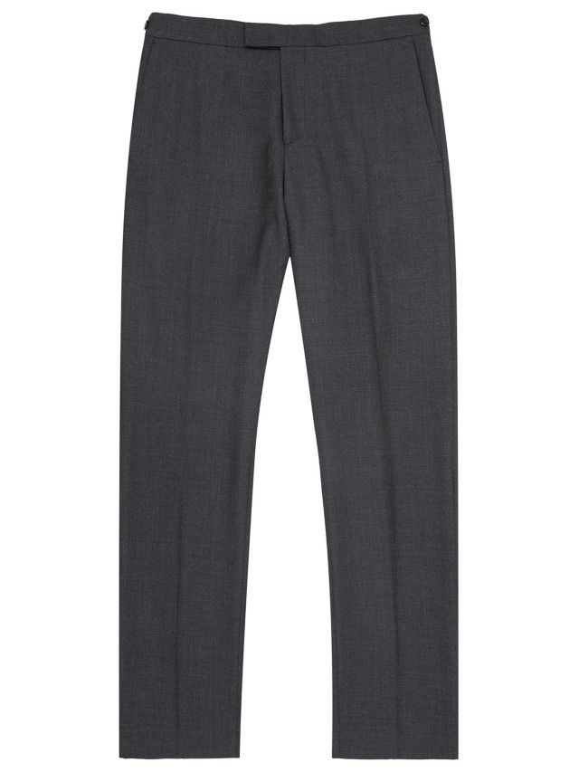 Reiss Blackmore Wool Slim Fit Suit Trousers, Grey, 34R