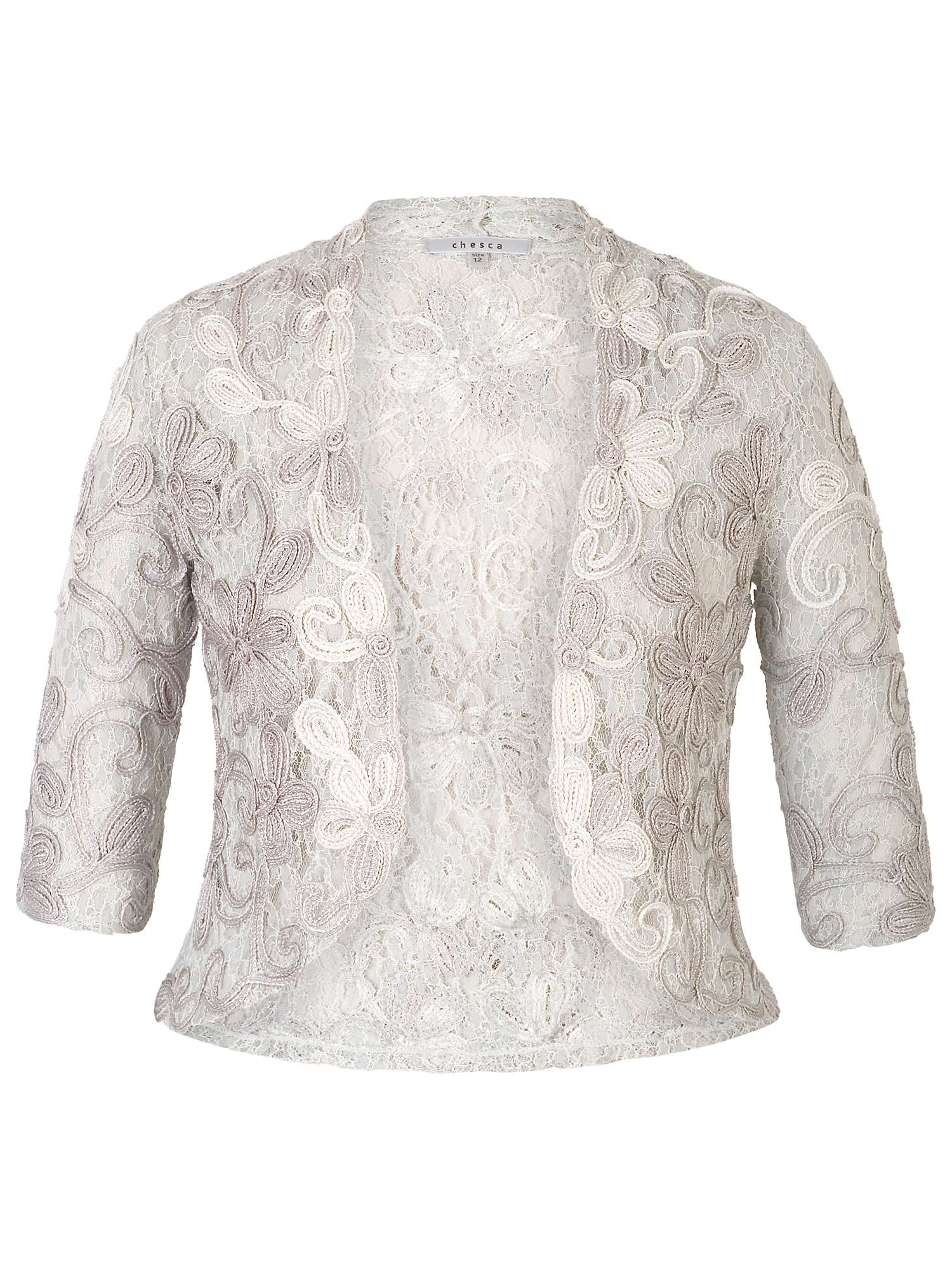 Buy Chesca Ombre Cornelli Lace Jacket, Ivory Online at johnlewis.com