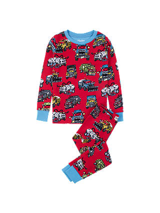 Hatley Boys' Monster Trucks Pyjamas, Red