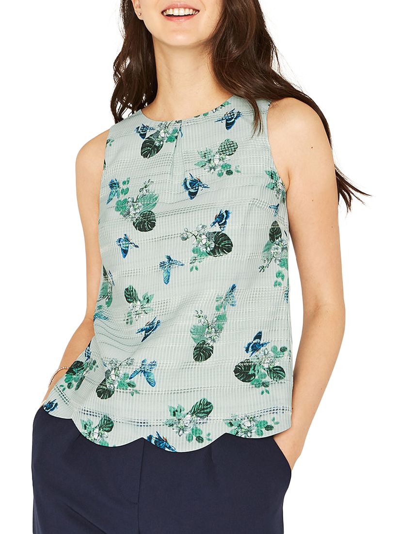 Oasis Butterfly Scallop Shell Top, Multi