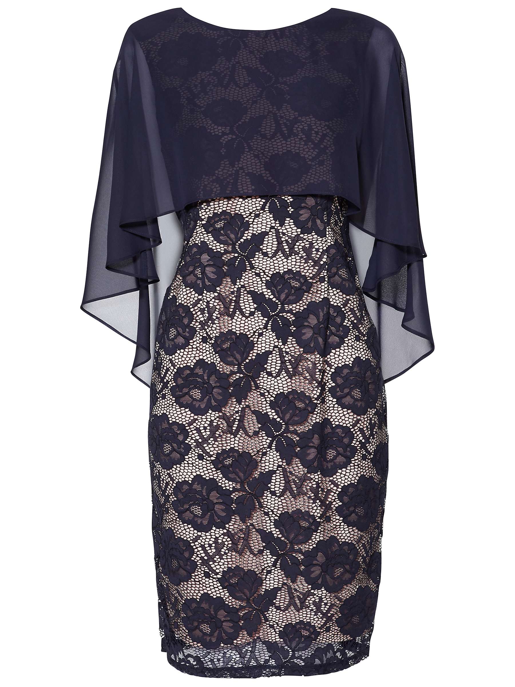 Buy Gina Bacconi Minnie Floral Embroidery Dress, Navy Online at johnlewis.com