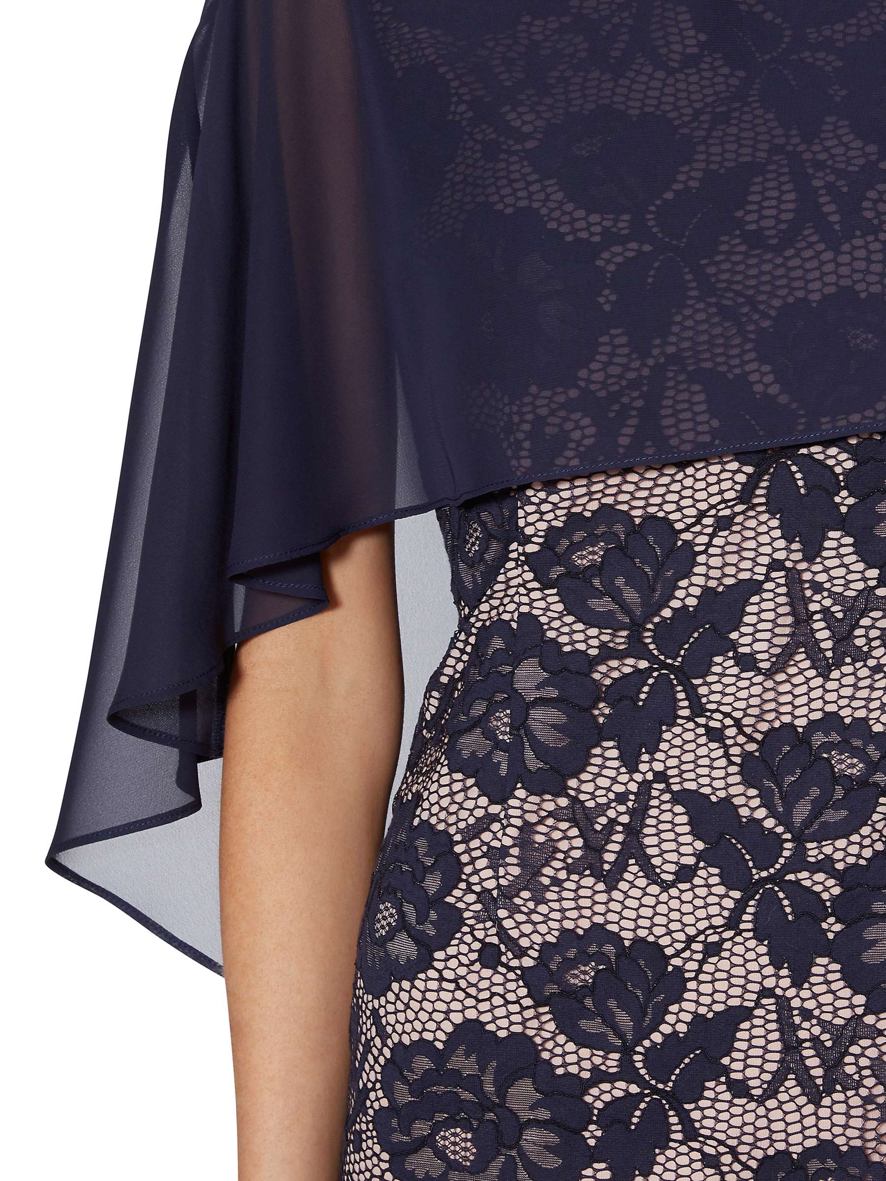 Buy Gina Bacconi Minnie Floral Embroidery Dress, Navy Online at johnlewis.com