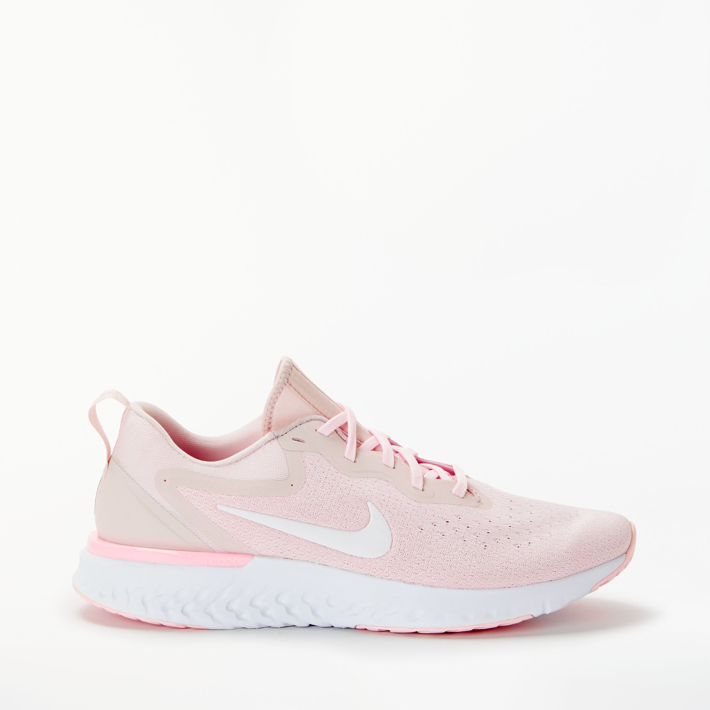 pink and white nike trainers