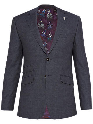 Ted Baker Annetoj Semi Plain Wool Tailored Suit Jacket, Blue