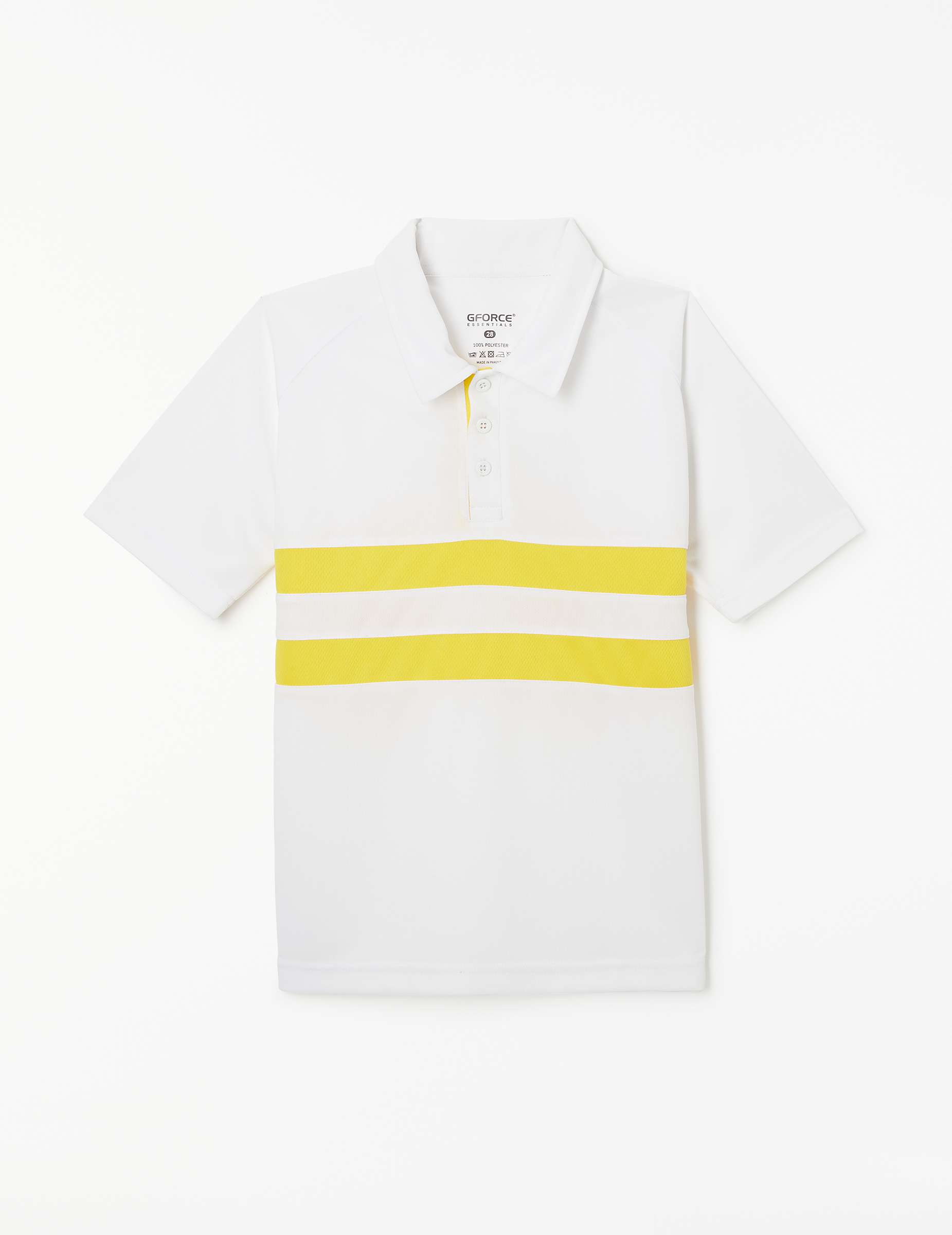 Buy Chigwell School Tudors House Polo Shirt, White/Gold Online at johnlewis.com
