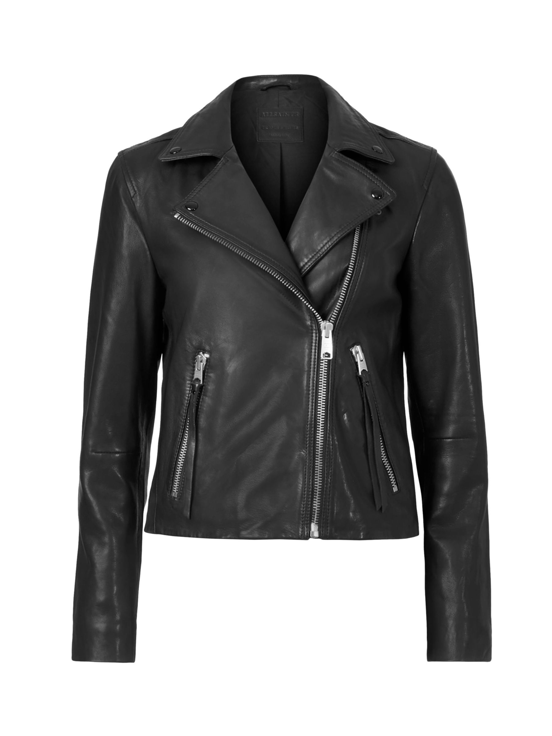 Buy AllSaints Dalby Leather Biker Jacket Online at johnlewis.com
