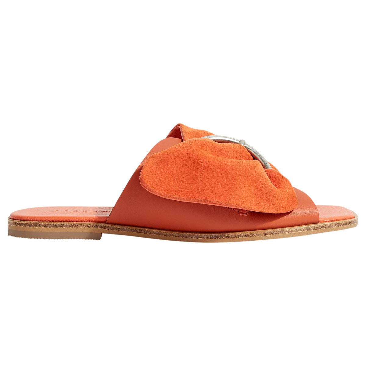 Jigsaw Sete Buckle Sandals, Orange Leather, 5