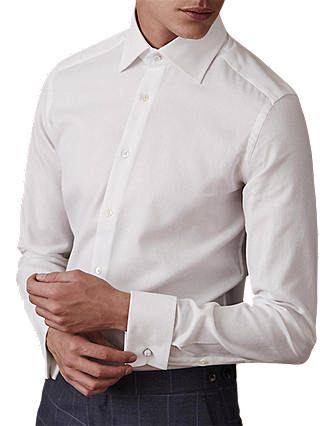 Reiss Farrow Cotton Slim Fit Shirt, White