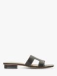 Dune Loupe Flat Slider Sandals, Black