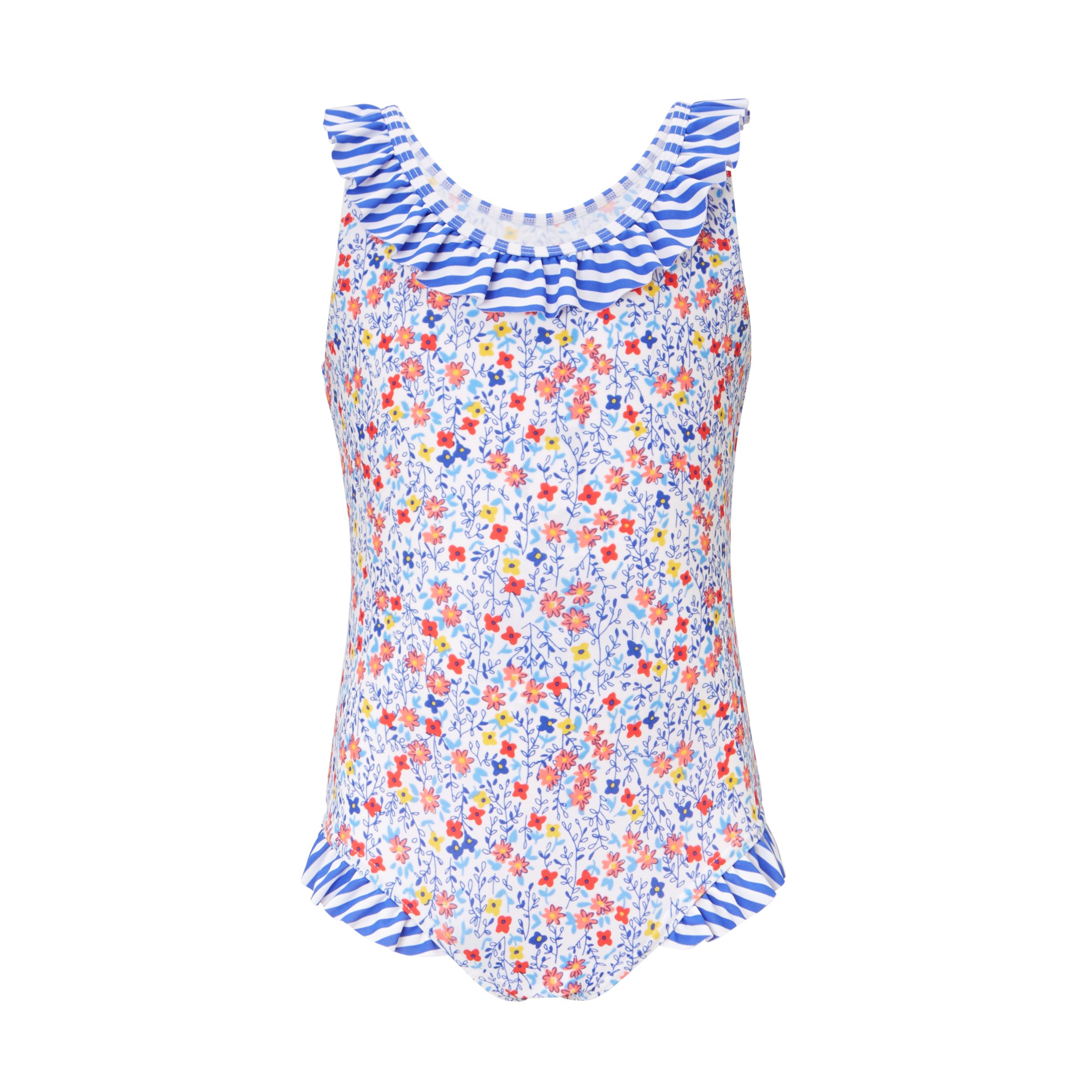 John Lewis & Partners Girls' Micro Floral Swimsuit, Multi