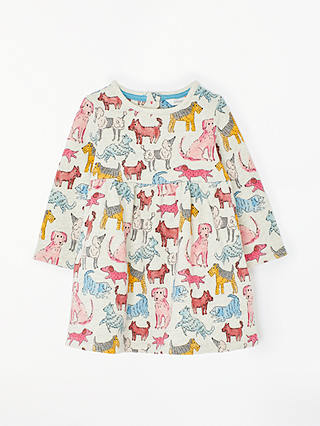 John Lewis & Partners Baby Dogs All Over Print Dress, Multi