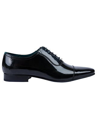 Ted Baker Karney Pointed Toe Cap Oxford Shoes, Glossy Black