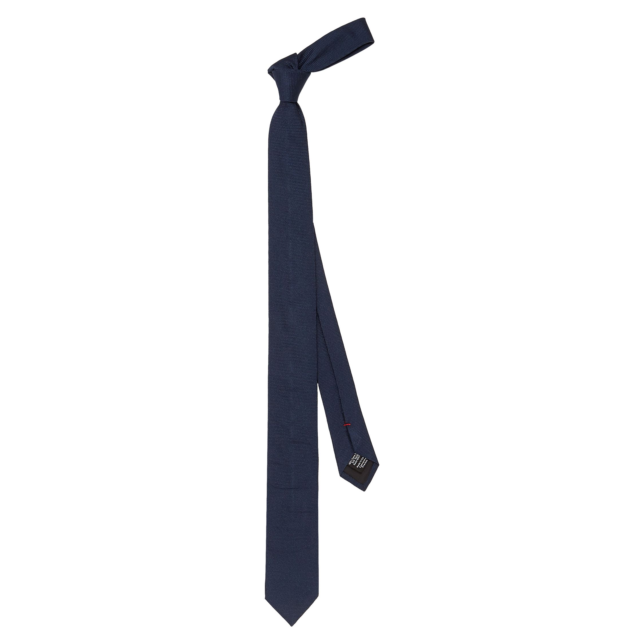 Hugo Boss Textured Silk Tie, Navy 