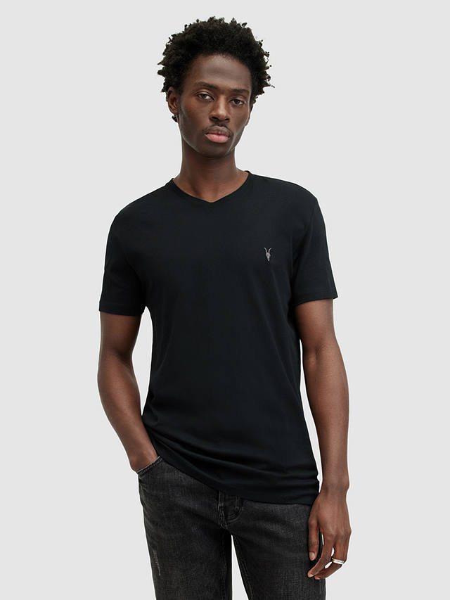 AllSaints Tonic V-Neck T-Shirt, Jet Black
