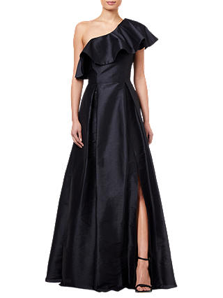 Adrianna Papell Faille Long Dress, Black