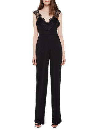 French Connection Dominica Lace Jumpsuit, Black