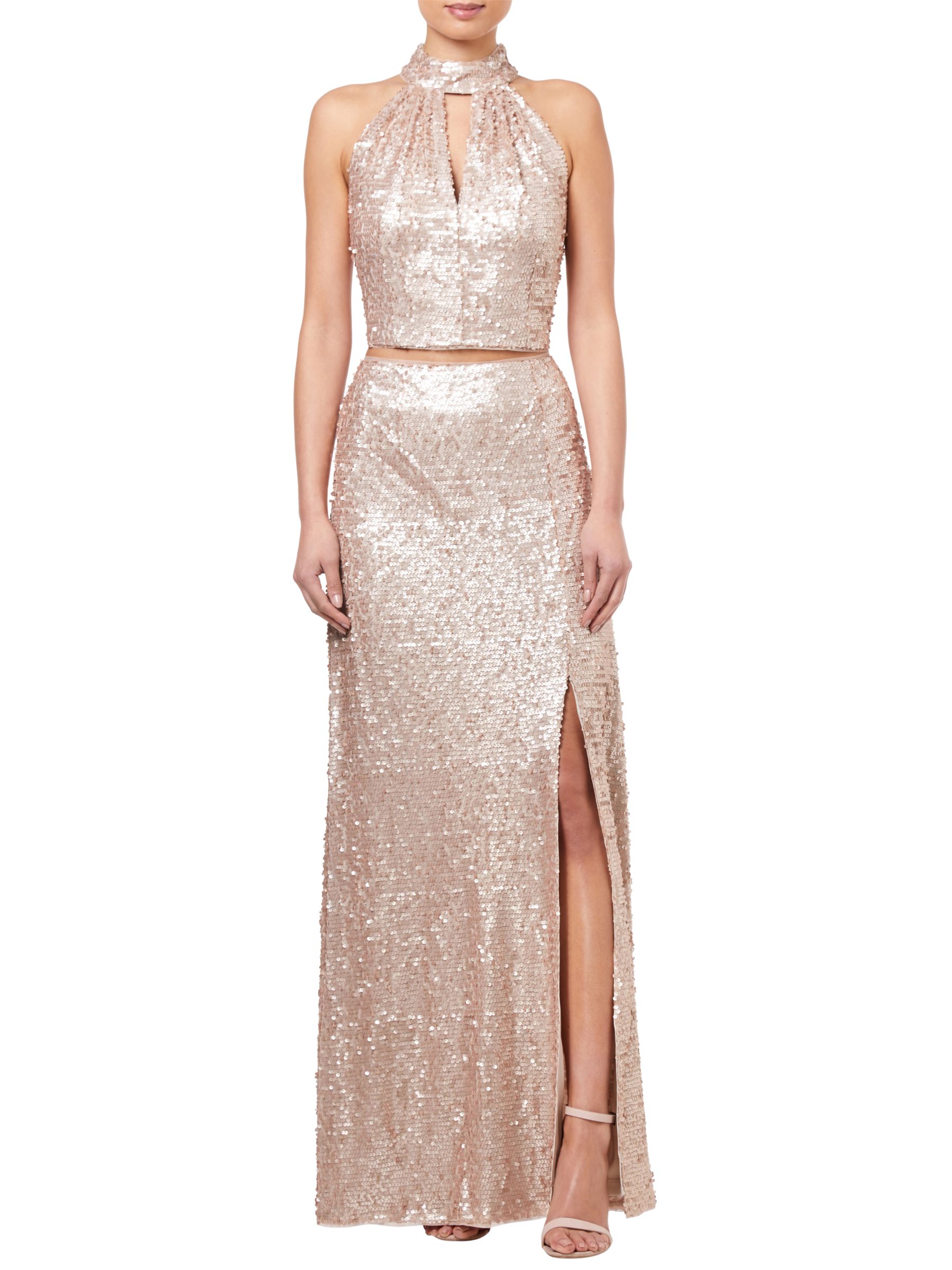 Adrianna Papell Two Piece Dress, Nude