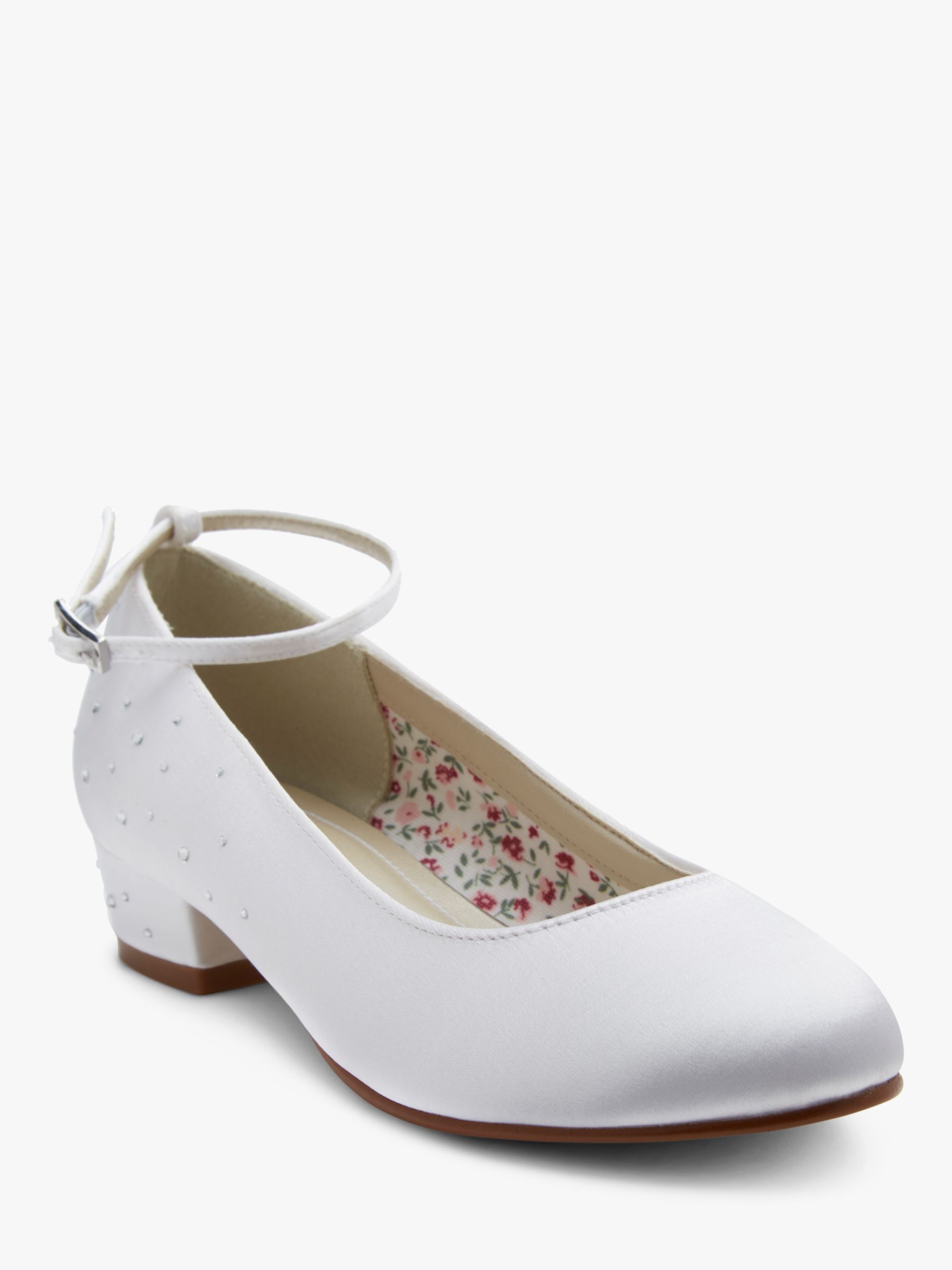 Rainbow Club Maple Bridesmaids' Shoes, White, 12 Jnr