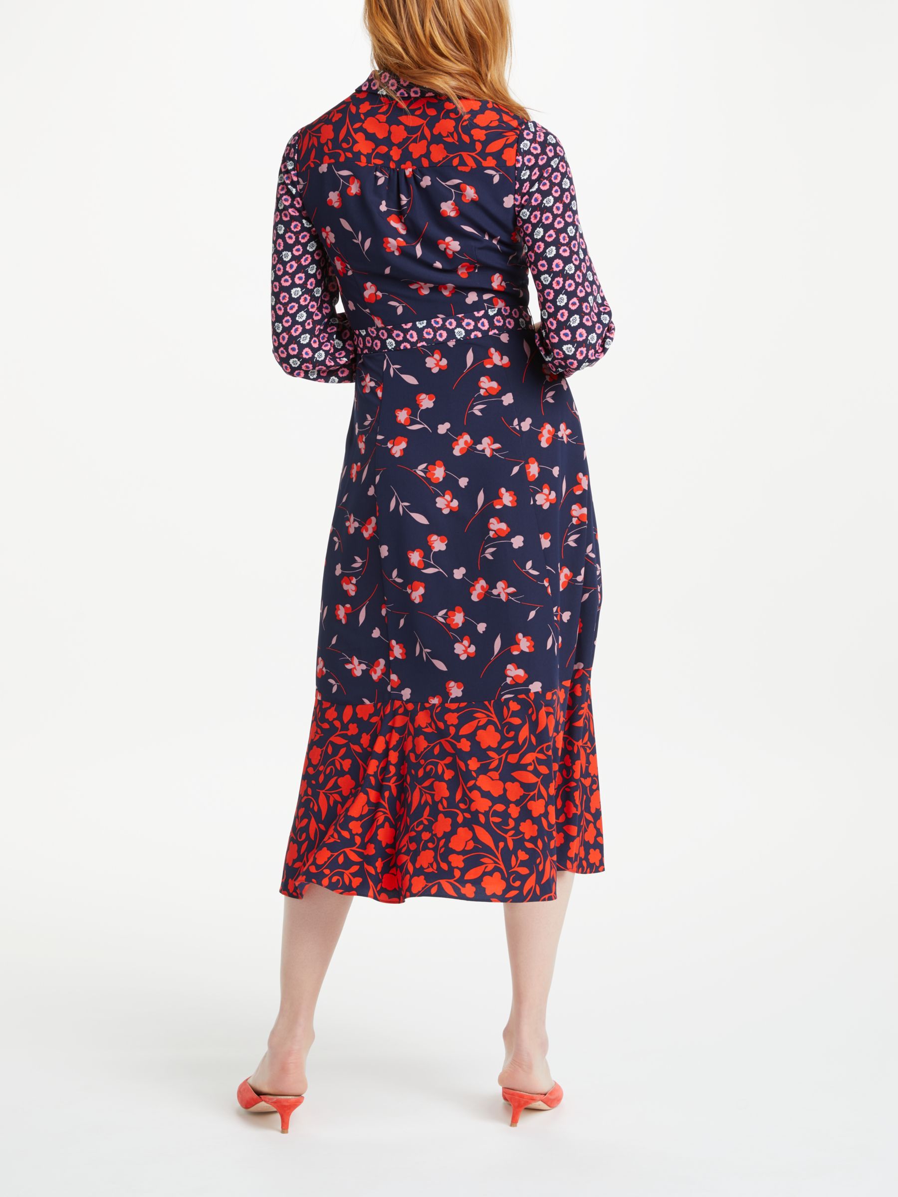 Boden Sybil Shirt Dress, Navy Wildflower