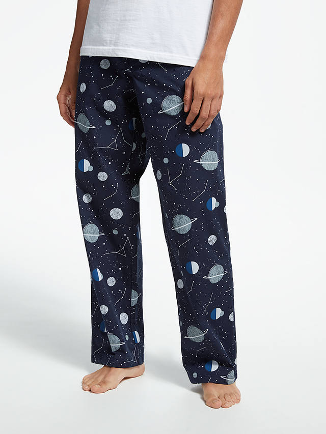 John Lewis & Partners Space Planets Novelty Pyjama Bottoms, Navy at ...