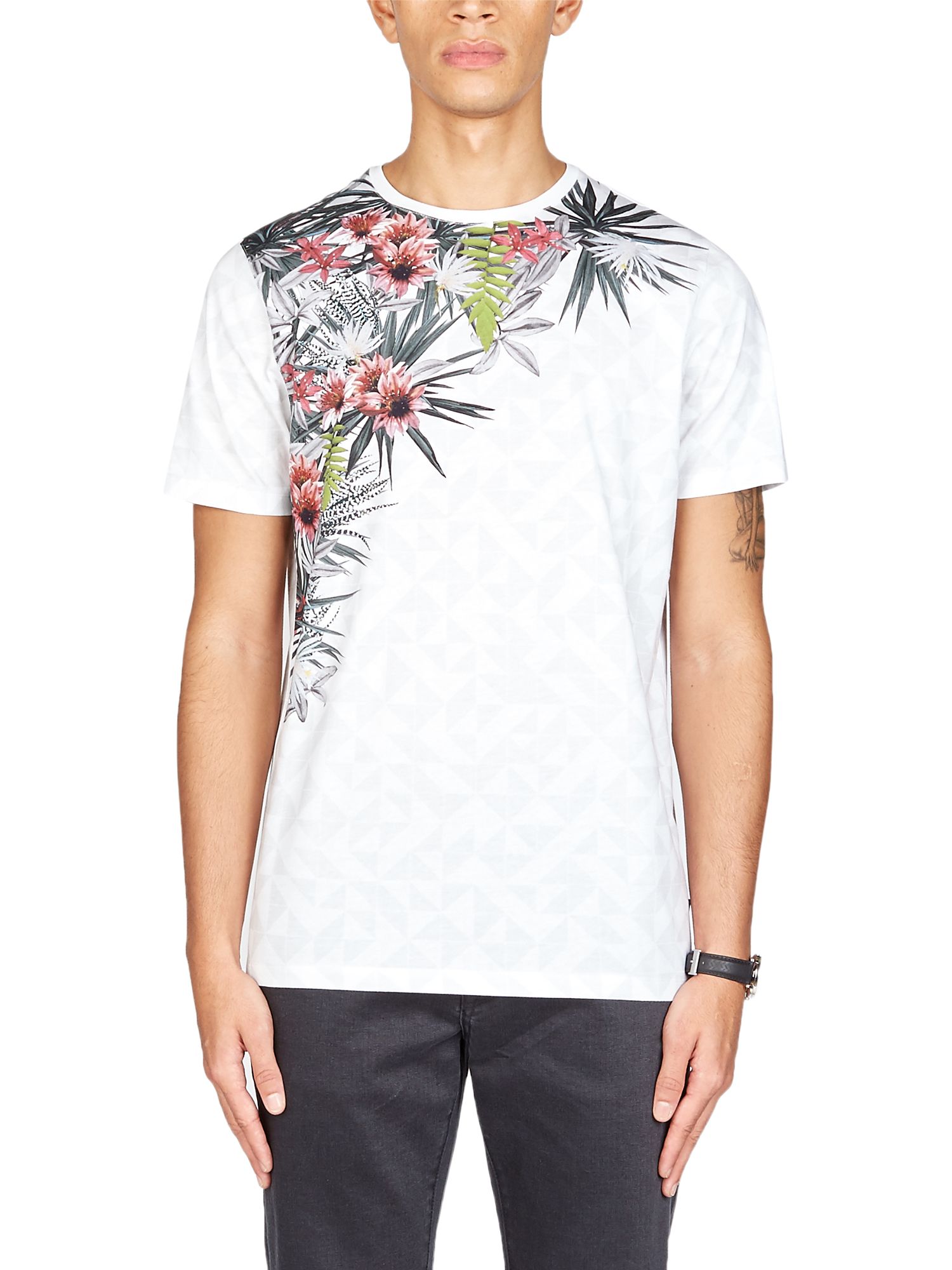 Ted Baker Lassie Floral Placement T-Shirt, White