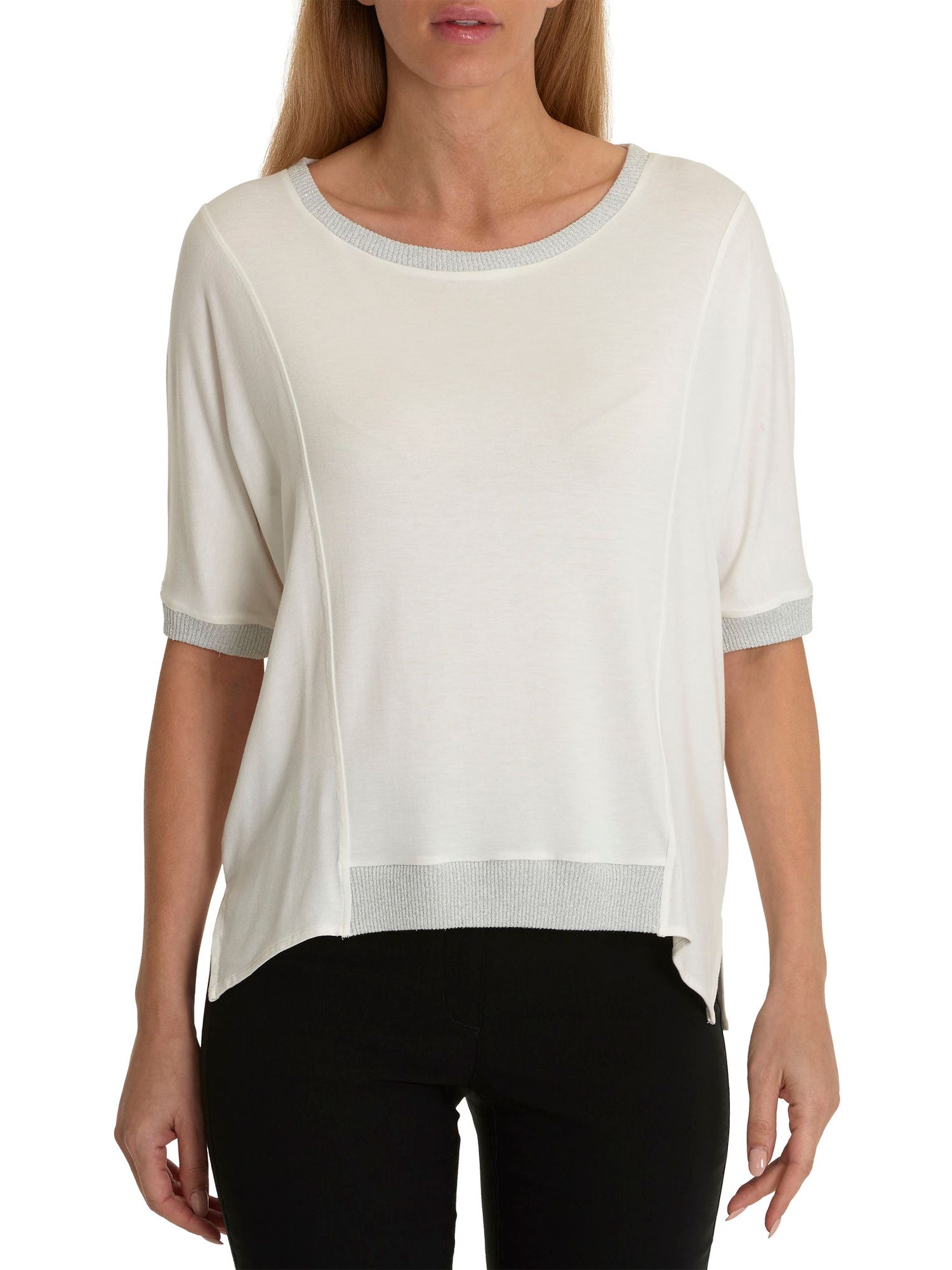 Betty Barclay Ribbed Top, Off White