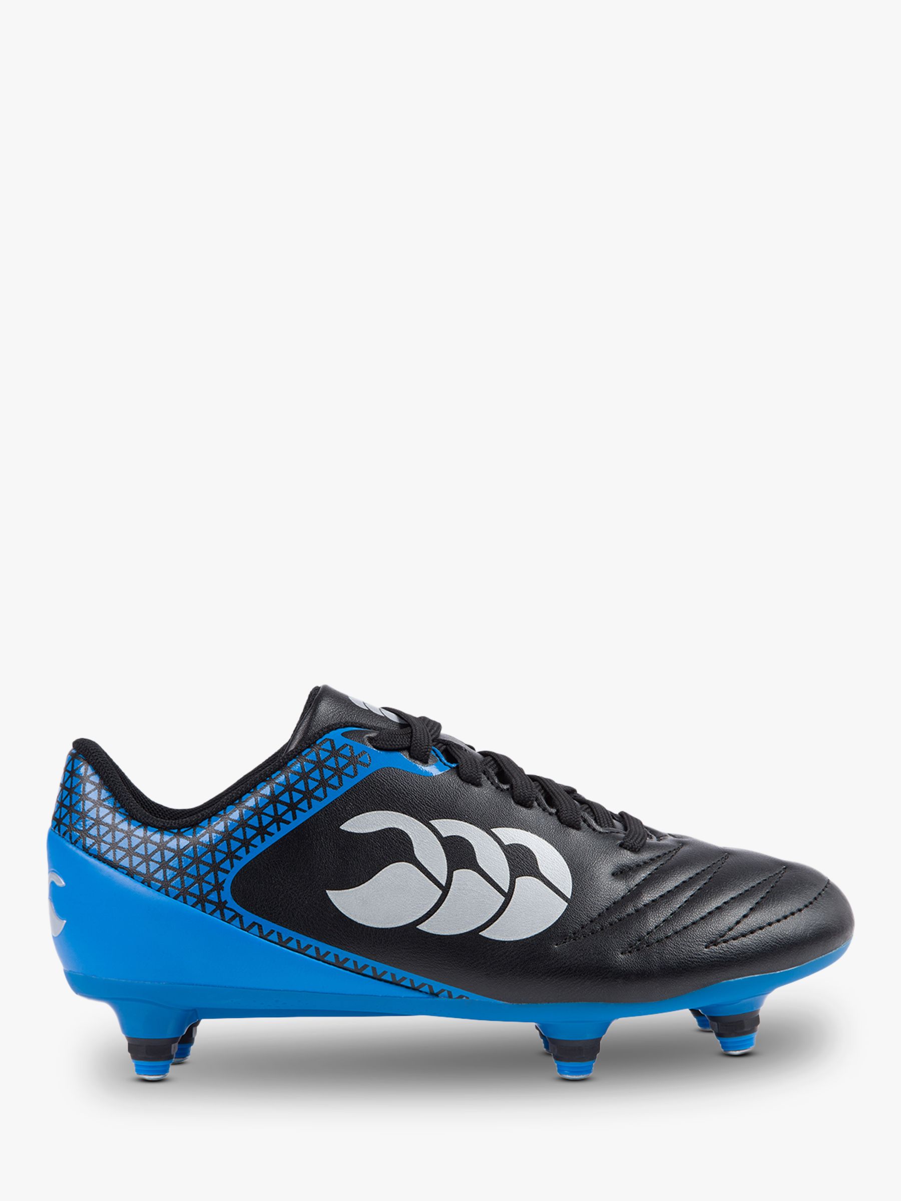 Canterbury of New Zealand Children's Stampede 2.0 6 Stud Rugby Boots, Black/Blue