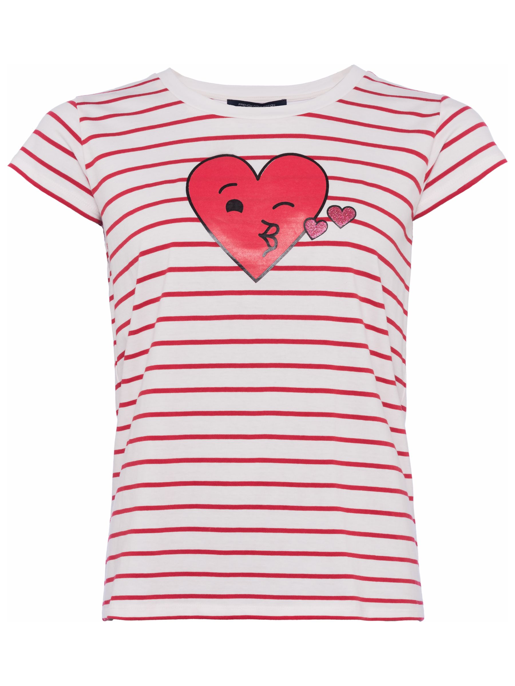 white shirt with red hearts