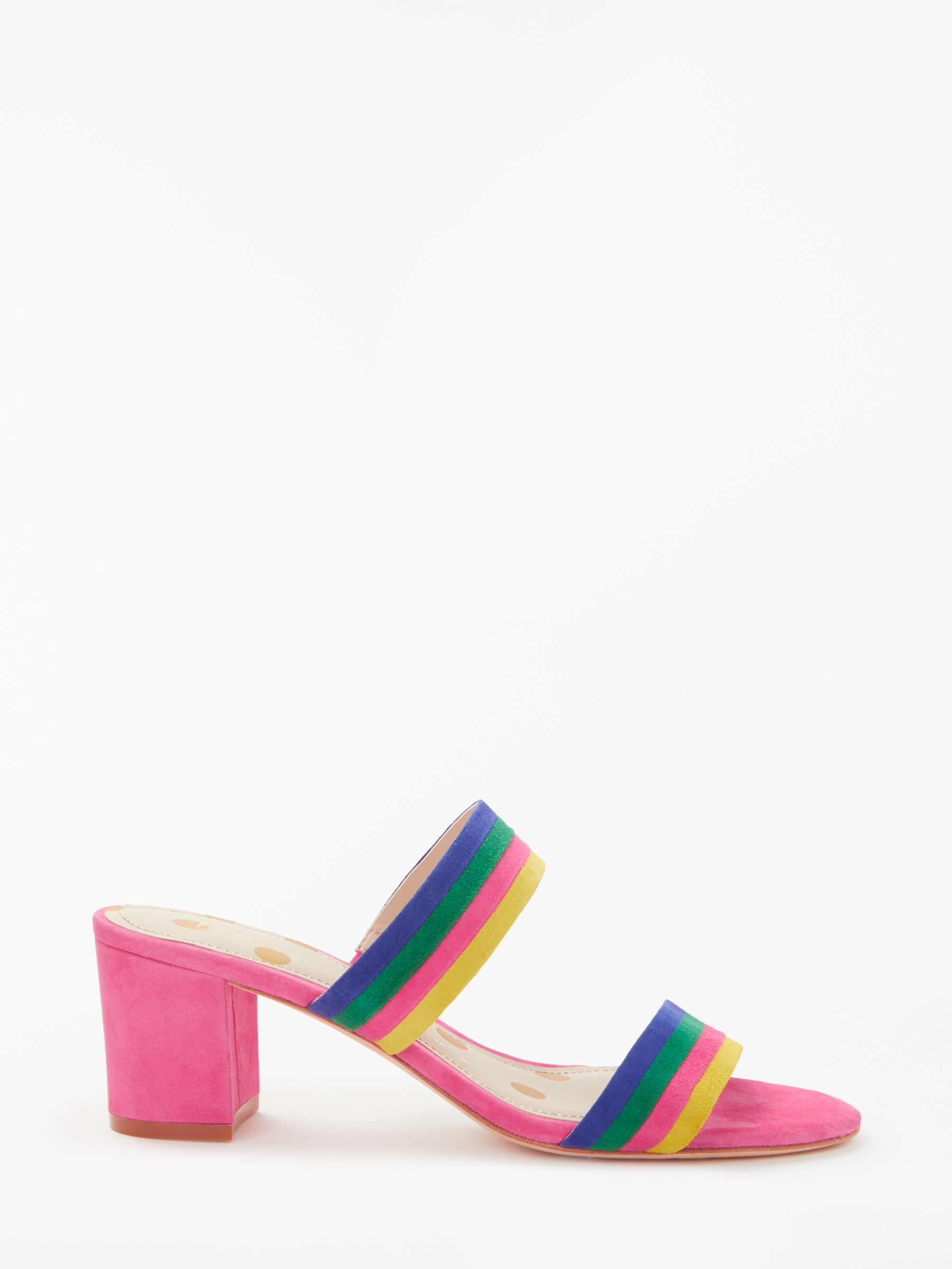 Boden Orella Suede Mule Sandals, Pink/Multi