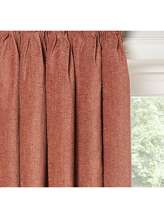 John Lewis & Partners Chester Pair Lined Multiway Curtains, Brick