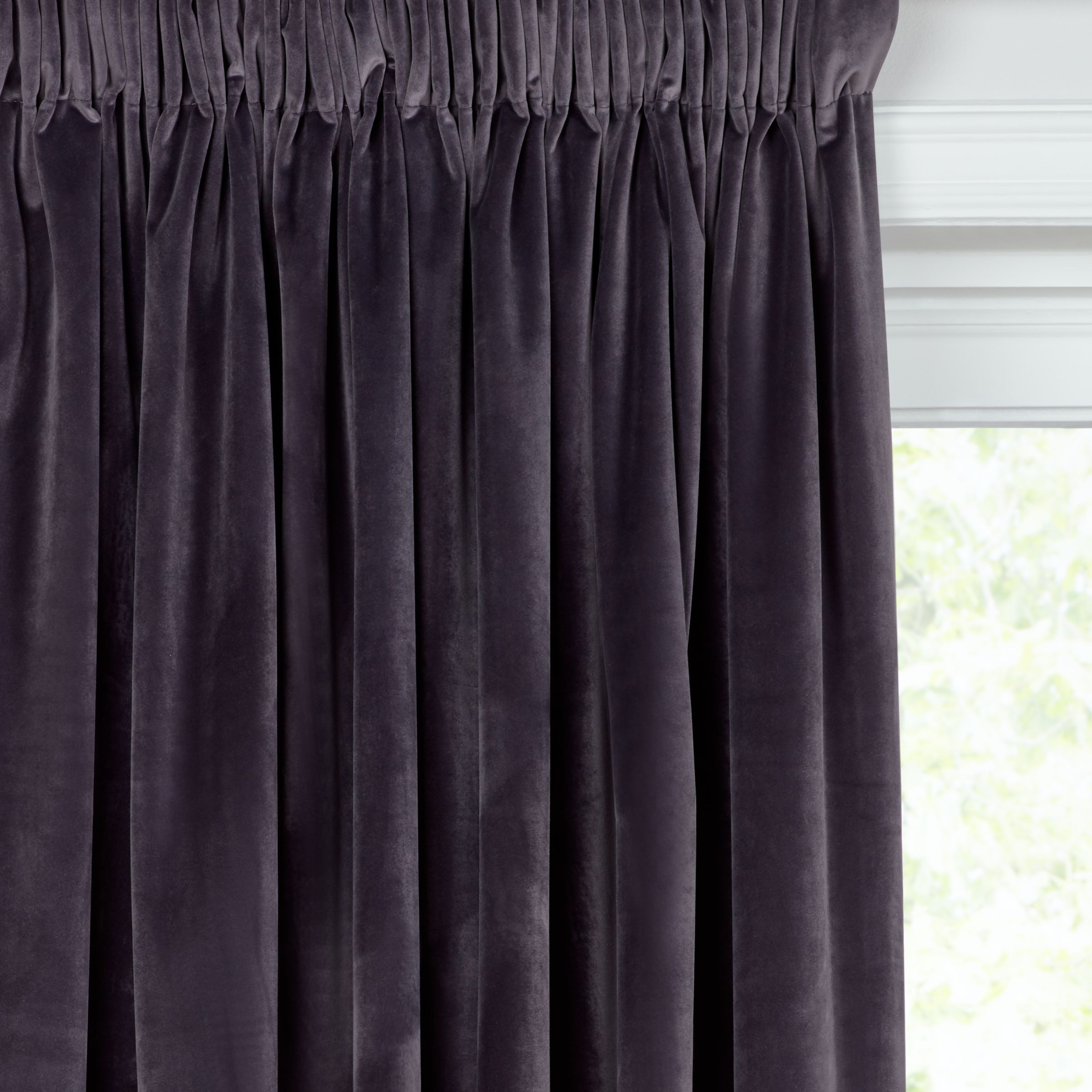 John Lewis & Partners Lustre Velvet Pair Lined Multiway Curtains