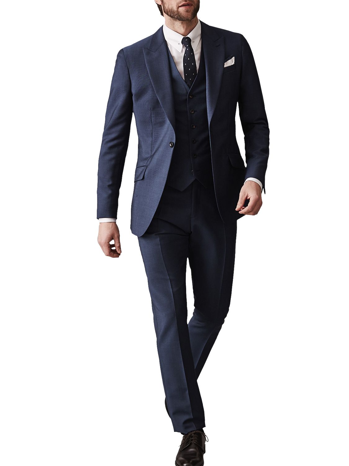 Reiss Dissolve Modern Fit Suit, Bright Blue, 36R
