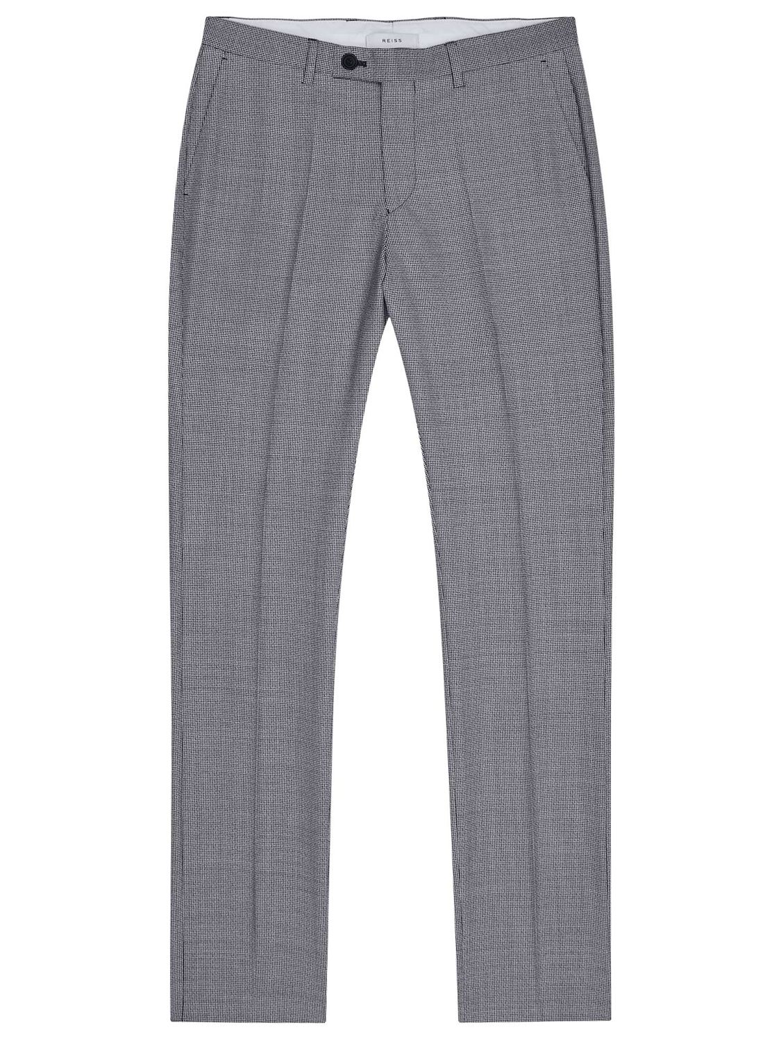 Reiss Wangle Slim Fit Puppytooth Suit Trousers, Soft Blue