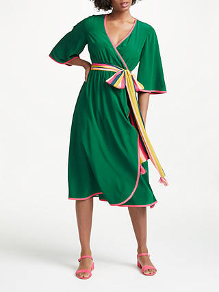 Boden Cornelia Wrap Dress, Sap Green