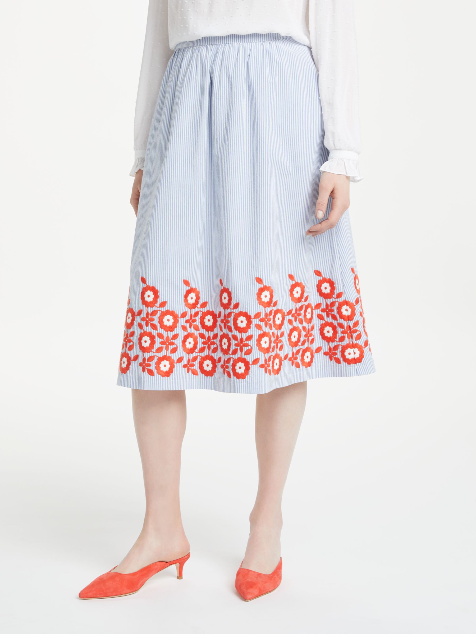 Boden Haidee Embroidered Skirt