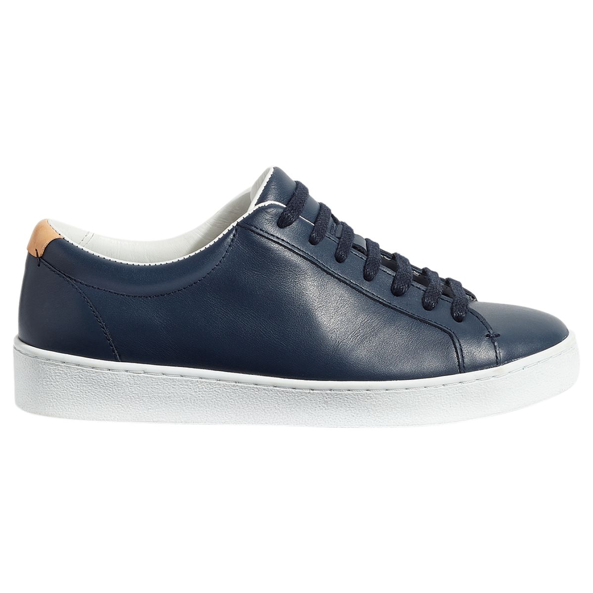 ladies blue leather trainers
