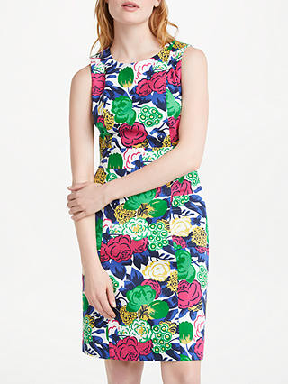 Boden Retro Pocket Floral Print Dress, Multi