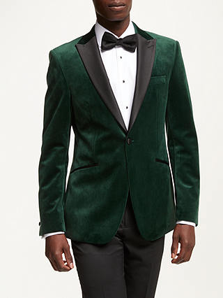 Kin Slim Fit Velvet Dress Jacket, Emerald