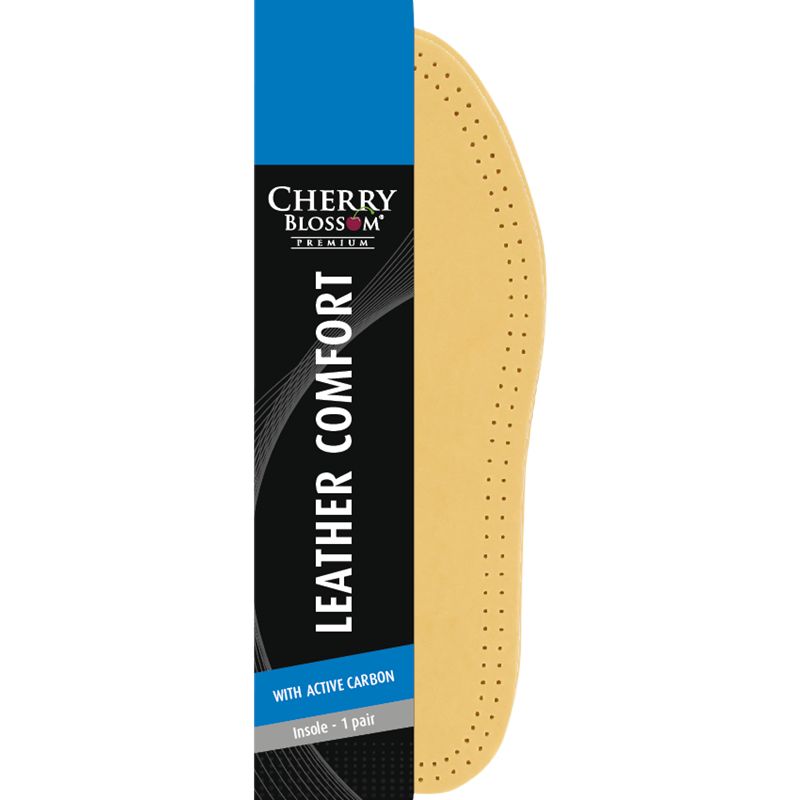 Cherry Blossom Leather Comfort Insoles, Natural