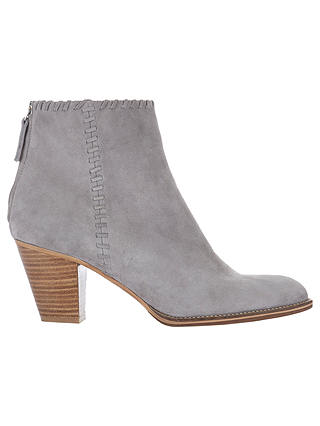 Mint Velvet Daisy Whipstitch Ankle Boots, Silver