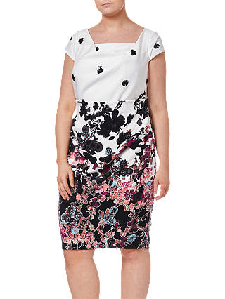 Adrianna Papell Floral Bliss Dress, Ivory/Multi