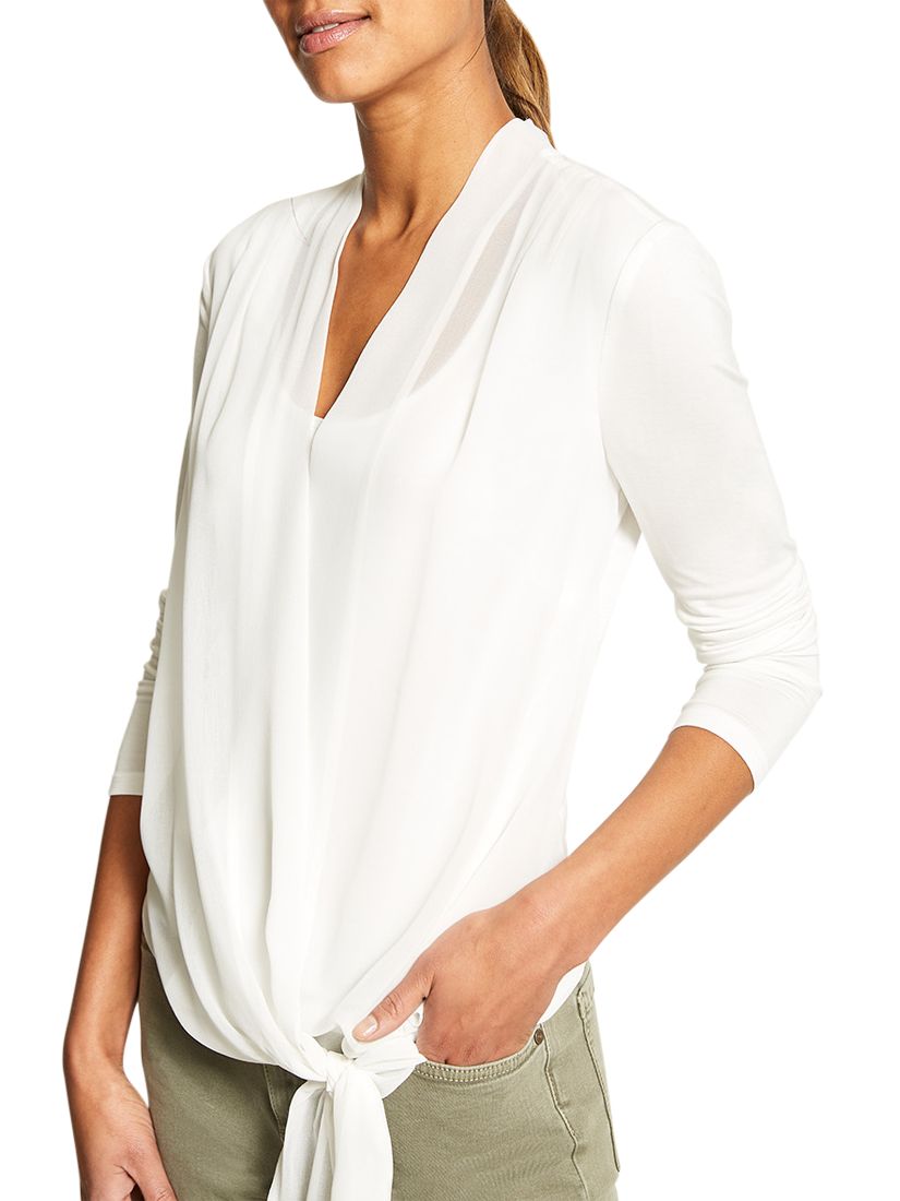 Mint Velvet Wrap Front Top, Ivory