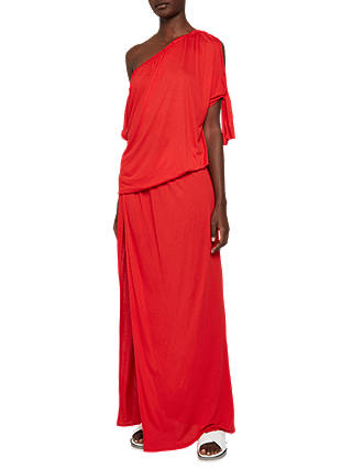 French Connection Tanna Jersey Asymmetric Dress, Shanghai Red